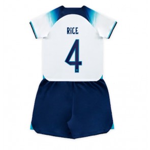 Maillot de foot Angleterre Declan Rice #4 Domicile enfant Monde 2022 Manches Courte (+ pantalon court)